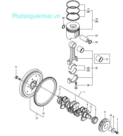 Pít tông và trục khuỷu